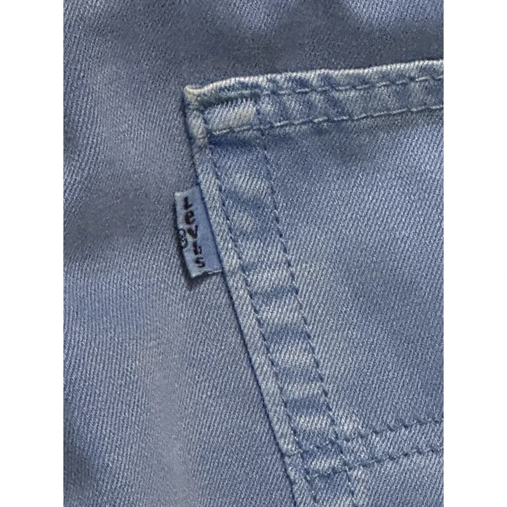 LEVI‎ 514 MEN JEANS W38 L31 CORNFLOWER BLUE BRUSHED COTTON